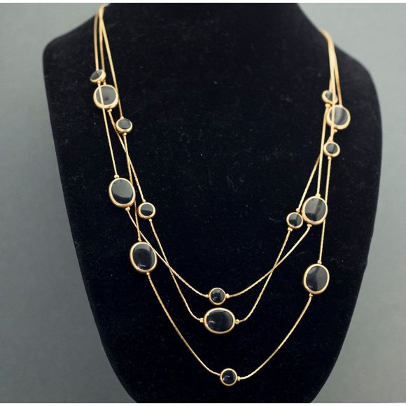 Vintage Gothic Gold Tone Multi Strand Necklace 27 Inches by Avon G9 - Picture 1 of 4